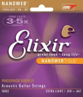 Photos - Strings Elixir Acoustic Phosphor Bronze NW Extra Light 10-47 