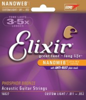 Strings Elixir Acoustic Phosphor Bronze NW Custom Light 11-52 