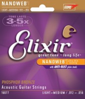 Strings Elixir Acoustic Phosphor Bronze NW Light-Medium 12-56 