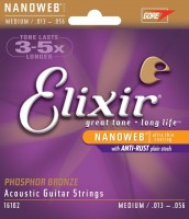 Strings Elixir Acoustic Phosphor Bronze NW Medium 13-56 
