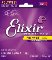 Photos - Strings Elixir Acoustic 80/20 Bronze PW Extra Light 10-47 