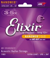 Strings Elixir Acoustic 80/20 Bronze NW Extra Light 10-47 