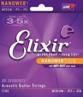 Strings Elixir Acoustic 80/20 Bronze NW Medium 13-56 