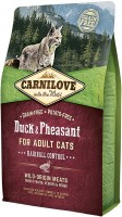 Photos - Cat Food Carnilove Adult Hairball Control with Duck/Pheasant  2 kg