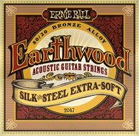 Photos - Strings Ernie Ball Earthwood 80/20 Bronze Silk 10-50 