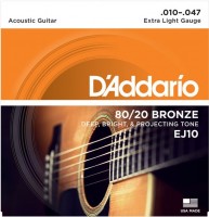 Photos - Strings DAddario 80/20 Bronze 10-47 