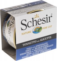 Photos - Cat Food Schesir Adult Canned Tuna/Whitebaits in Jelly 85 g 