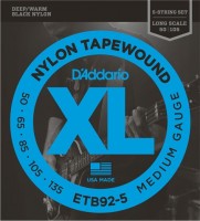 Photos - Strings DAddario XL Nylon Tapewound Bass 5-String 50-135 