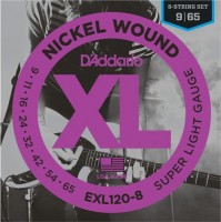 Strings DAddario XL Nickel Wound 8-String 9-65 