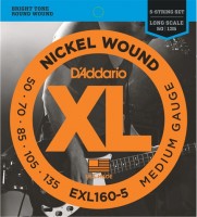 Strings DAddario XL Nickel Wound Bass 5-String 50-135 