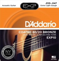 Photos - Strings DAddario EXP Coated 80/20 Bronze 10-47 