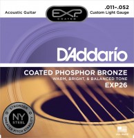 Photos - Strings DAddario EXP Coated Phosphor Bronze 11-52 