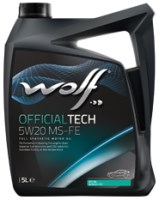 Photos - Engine Oil WOLF Officialtech 5W-20 MS-FE 5 L