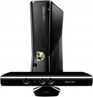 Photos - Gaming Console Microsoft Xbox 360 Slim 1TB + Kinect + Game 