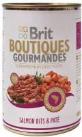 Photos - Dog Food Brit Boutiques Gourmandes Salmon Bits/Pate 0.4 kg 