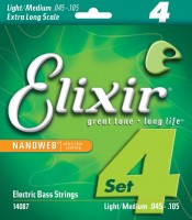 Strings Elixir Bass Nanoweb X-Long 45-105 