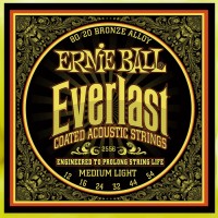 Photos - Strings Ernie Ball Everlast Coated 80/20 Bronze 12-54 
