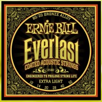 Photos - Strings Ernie Ball Everlast Coated 80/20 Bronze 10-50 