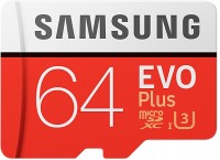Photos - Memory Card Samsung EVO Plus 100 Mb/s microSDXC UHS-I U3 64 GB
