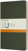 Notebook Moleskine Set of 3 Ruled Cahier Journals Large Green 