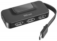 Photos - Card Reader / USB Hub Trust Oila USB-C to 4 Port 