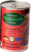 Photos - Cat Food Baskerville Cat Can with Chicken/Hearts  400 g