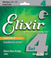 Photos - Strings Elixir Bass Stainless Steel Nanoweb 50-105 