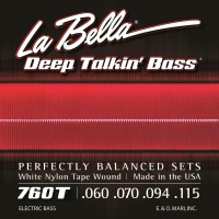 Photos - Strings La Bella Deep Talkin' Bass White Nylon Tape 60-115 