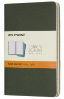 Photos - Notebook Moleskine Set of 3 Ruled Cahier Journals Pocket Green 