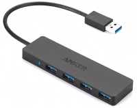 Photos - Card Reader / USB Hub ANKER 4-Port Ultra-Slim USB 3.0 Hub 