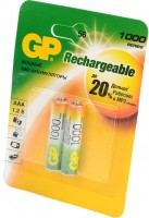 Photos - Battery GP Rechargeable  2xAAA 1000 mAh