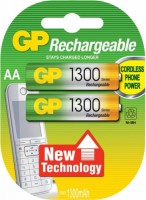 Photos - Battery GP Rechargeable  2xAA 1300 mAh