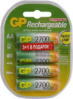 Photos - Battery GP Rechargeable 4xAA 2700 mAh (3+1) 