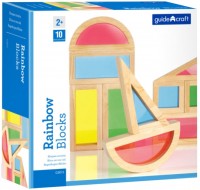 Photos - Construction Toy Guidecraft Rainbow Blocks 10 Piece Set G3015 