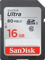 Photos - Memory Card SanDisk Ultra 80MB/s SD UHS-I Class 10 16 GB