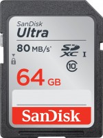 Photos - Memory Card SanDisk Ultra 80MB/s SD UHS-I Class 10 64 GB