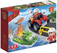 Photos - Construction Toy BanBao Firemen Car and Boat 7118 