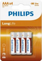 Photos - Battery Philips LongLife 4xAAA 