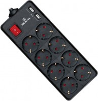 Photos - Surge Protector / Extension Lead REAL-EL RS-8 Protect USB 1.8m 