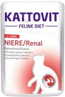 Photos - Cat Food Kattovit Renal Pouch with Beef 85 g 