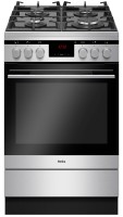 Photos - Cooker Amica 514GCED3.33ZPTSAQ stainless steel
