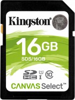 Photos - Memory Card Kingston SD Canvas Select 16 GB