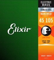 Photos - Strings Elixir Bass Stainless Steel Nanoweb 45-105 