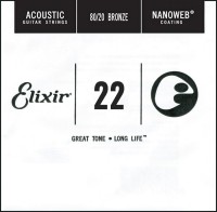 Photos - Strings Elixir Acoustic Nanoweb 80/20 Bronze Single 22 