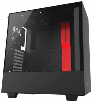 Photos - Computer Case NZXT H500 red
