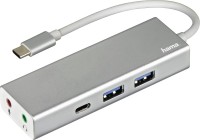 Photos - Card Reader / USB Hub Hama USB 3.1 Type-C Hub 1:3 