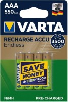 Photos - Battery Varta Rechargeable Accu Endless  4xAAA 550 mAh