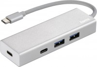 Photos - Card Reader / USB Hub Hama USB 3.1 Type-C Hub 1:4 Aluminium 