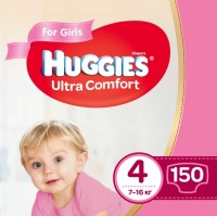 Photos - Nappies Huggies Ultra Comfort Girl 4 / 150 pcs 