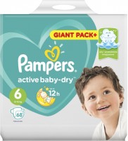 Photos - Nappies Pampers Active Baby-Dry 6 / 68 pcs 